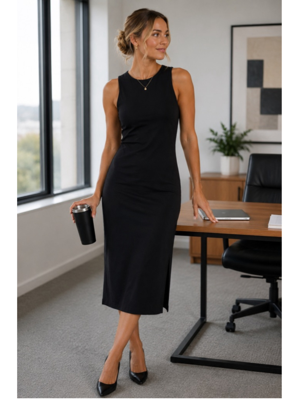 Women's Chico's Black Dress Size 0 Summer